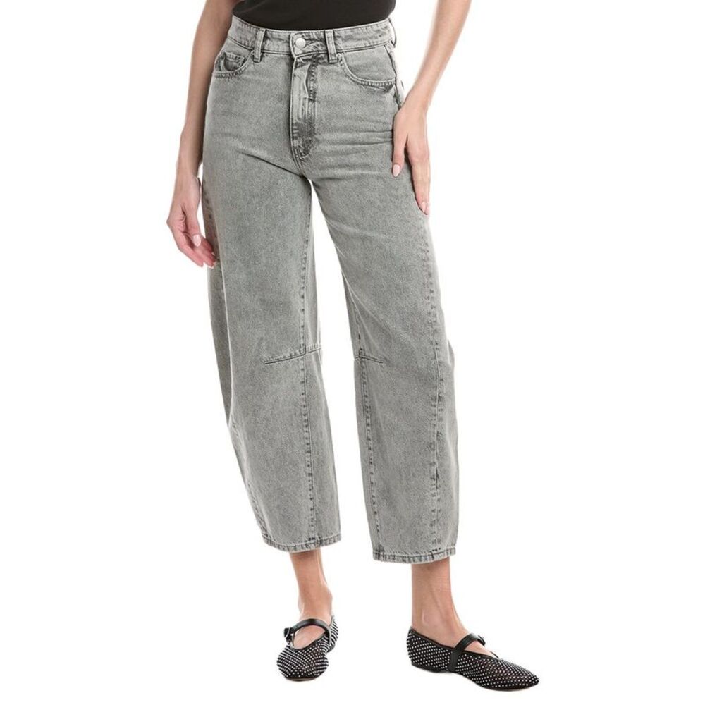 Dl1961 Womens Miro Storm Cloud Barrel Leg Jean, Brown